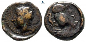 Sicily. Kamarina 420-405 BC. Bronze Æ