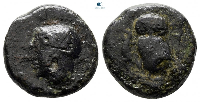 Sicily. Kamarina 420-405 BC. 
Tetras Æ

15 mm., 3,04 g.



fine