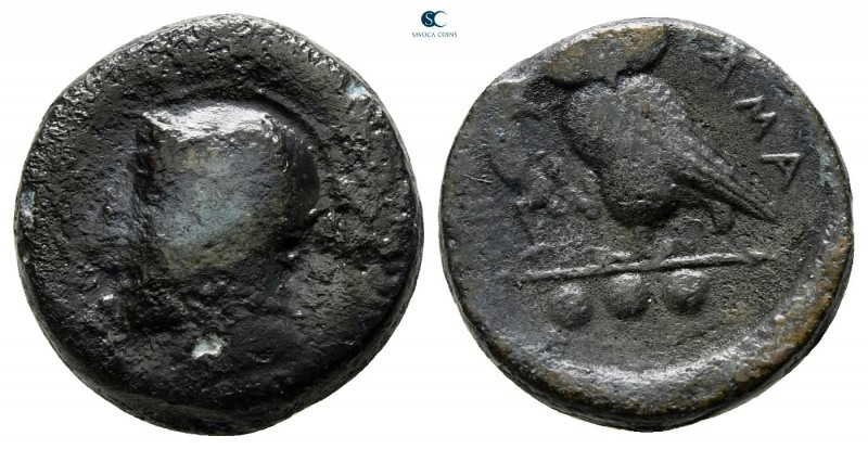 Sicily. Kamarina circa 410-405 BC. 
Bronze Æ

20 mm., 3,74 g.



nearly v...
