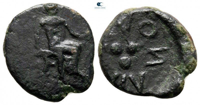 Islands off Sicily. Lipara 420-400 BC. 
Tetras or Trionkion Æ

17 mm., 2,77 g...