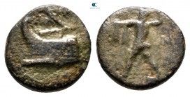 Kings of Macedon. Uncertain mint. Demetrios I Poliorketes 306-283 BC. Bronze Æ