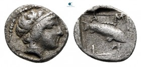 Macedon. Amphipolis 357-353 BC. Obol AR