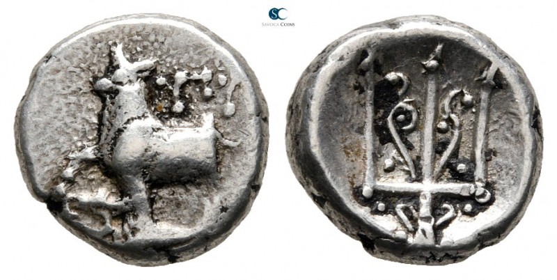 Thrace. Byzantion circa 387/6-340 BC. 
Hemidrachm AR

12 mm., 1,86 g.



...