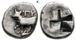 Thrace. Byzantion circa 387/6-340 BC. Drachm AR