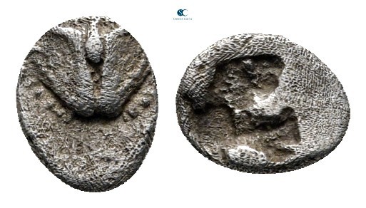 Thrace. Mesembria 450-400 BC. 
Hemiobol AR

7 mm., 0,27 g.



very fine