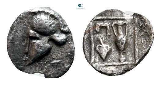 Asia Minor. Uncertain mint 500-450 BC. 
Tetartemorion AR

5 mm., 0,14 g.

...