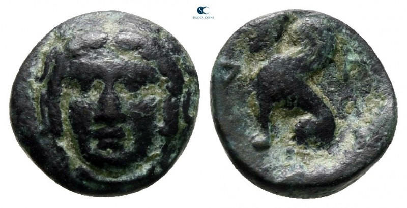 Caria. Kaunos 390-370 BC. 
Bronze Æ

9 mm., 0,87 g.



very fine