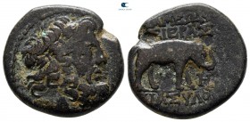 Seleucis and Pieria. Apameia circa 100-0 BC. Dated Year 8 of the Pompeian Era=57/56 BC. Bronze Æ