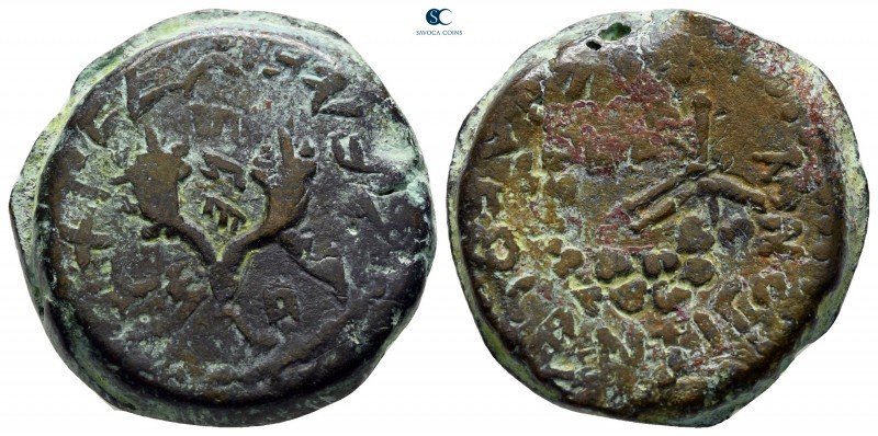 Judaea. Jerusalem. Mattathias Antigonos (Mattatayah) 40-37 BCE. 
8 Prutot AE
...