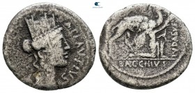 A. Plautius 55 BC. Rome. Denarius AR