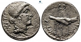 Albinus Bruti f. 48 BC. Rome. Denarius AR