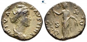 Diva Faustina I AD 140-141. Rome. As Æ