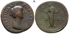 Faustina II AD 147-175. Rome. Sestertius Æ
