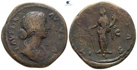 Faustina II AD 147-175. Rome. Sestertius Æ