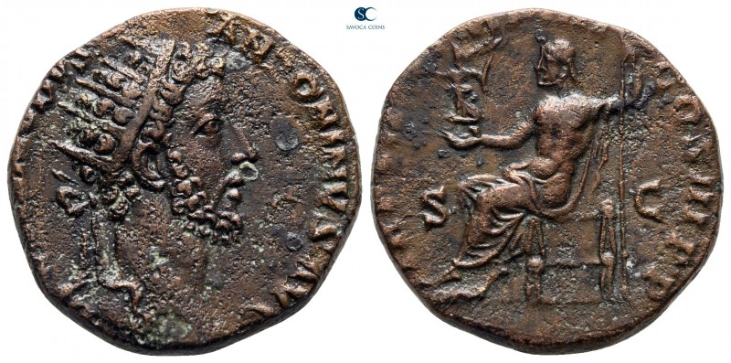 Commodus AD 180-192. Rome
Dupondius Æ

23 mm., 9,56 g.



very fine