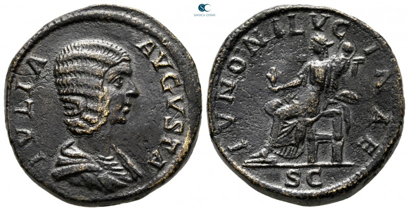 Julia Domna, wife of Septimius Severus AD 193-217. Rome
Sestertius Æ

32 mm.,...