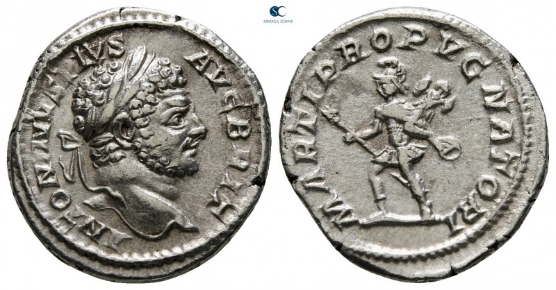 Caracalla AD 198-217. Rome
Denarius AR

19 mm., 3,24 g.



very fine