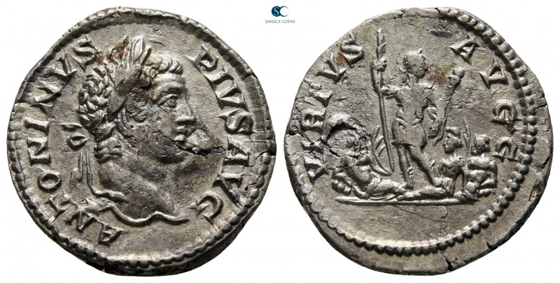 Caracalla AD 198-217. Rome
Denarius AR

19 mm., 2,05 g.



very fine