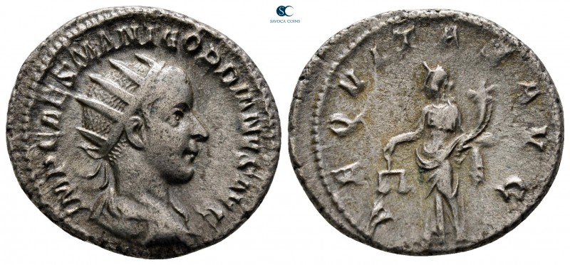 Gordian III AD 238-244. Rome
Antoninianus AR

22 mm., 4,73 g.



very fin...