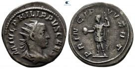 Philip II, as Caesar AD 244-246. Rome. Antoninianus AR