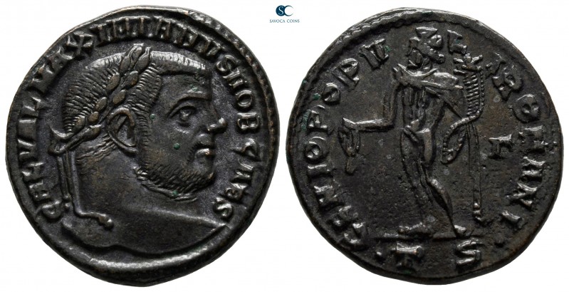 Galerius Maximianus as Caesar AD 293-305. Thessaloniki
Follis Æ

27 mm., 9,39...