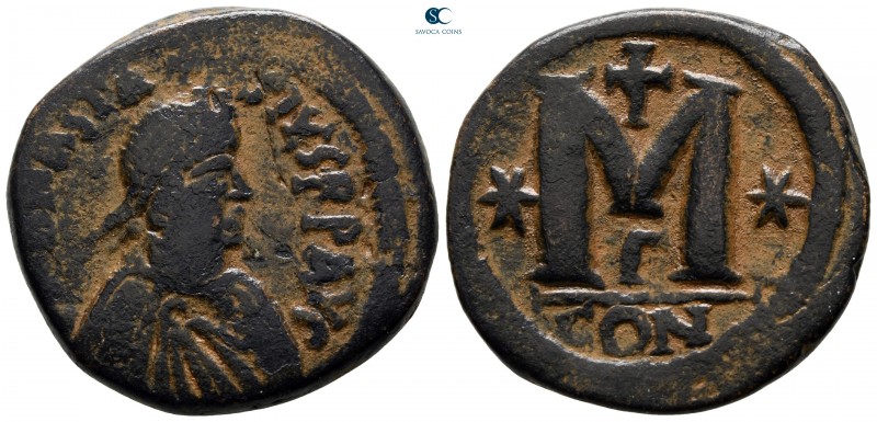 Anastasius I AD 491-518. Constantinople
Follis Æ

33 mm., 18,01 g.



ver...