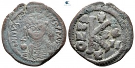 Justinian I AD 527-565. Cyzicus. Half follis Æ
