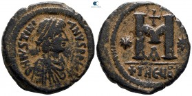 Justinian I AD 527-565. Theoupolis (Antioch). Follis Æ