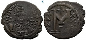 Justinian I AD 527-565. Uncertain mint. Follis Æ