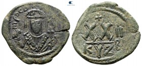 Phocas AD 602-610. Cyzicus. Half follis Æ