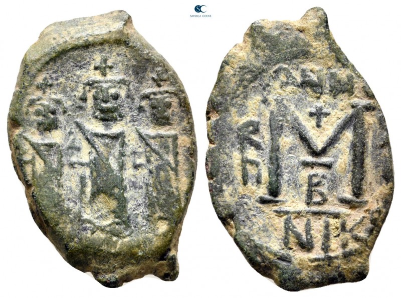 Heraclius & H.Constantine & Martina AD 610-641. Nikomedia
Follis Æ

25 mm., 5...