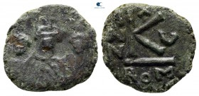 Heraclius & H.Constantine & Martina AD 610-641. Rome. Half follis Æ