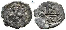 AD 650-660. Imitating Constans II Follis . Pseudo-Byzantine types. Fals Æ