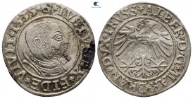 Germany. Preußen. Köningsberg. Albrecht AD 1525-1569. Groschen AR 1535