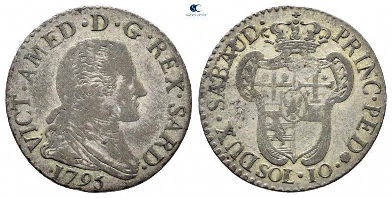 Italy. Savoy. Vittorio Amedeo III AD 1773-1796.
10 Soldi 1795

22 mm., 2,70 g...