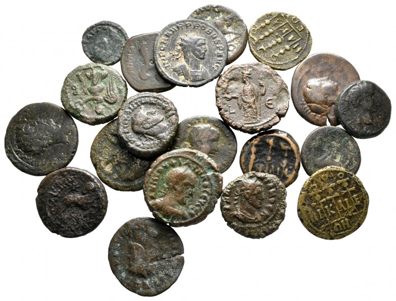 Lot of ca. 20 roman bronze coins / SOLD AS SEEN, NO RETURN!

very fine