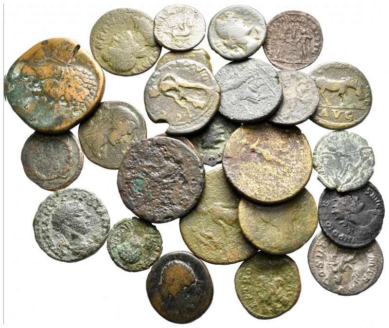 Lot of ca. 25 roman bronze coins / SOLD AS SEEN, NO RETURN!

nearly very fine
