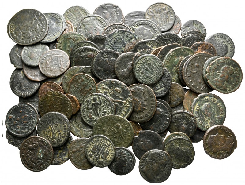 Lot of ca. 100 roman bronze coins / SOLD AS SEEN, NO RETURN!

very fine