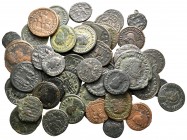 Lot of ca. 50 roman bronze coins / SOLD AS SEEN, NO RETURN!very fine