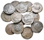 Lot of ca. 14 roman bronze coins / SOLD AS SEEN, NO RETURN!very fine