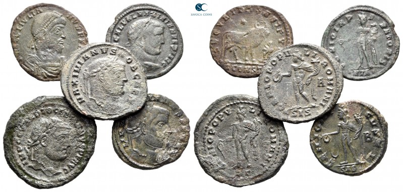 Lot of ca. 5 roman bronze coins / SOLD AS SEEN, NO RETURN!

very fine