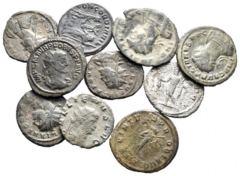 Lot of ca. 10 roman bronze coins / SOLD AS SEEN, NO RETURN!

very fine