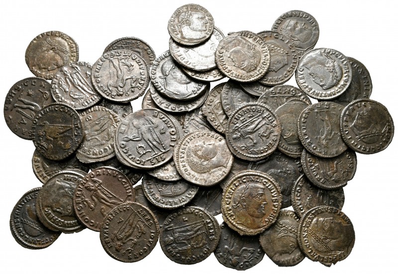 Lot of ca. 50 roman bronze coins / SOLD AS SEEN, NO RETURN! 

very fine