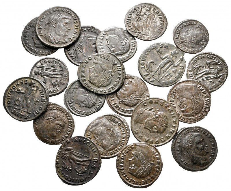 Lot of ca. 20 roman bronze coins / SOLD AS SEEN, NO RETURN! 

very fine