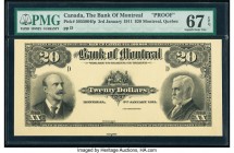 Canada Montreal, PQ- Bank of Montreal $20 3.1.1911 Pick S537p Ch.# 505-50-04FP Proof PMG Superb Gem Unc 67 EPQ. 

HID09801242017

© 2020 Heritage Auct...
