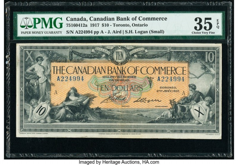 Canada Toronto, ON- Canadian Bank of Commerce $10 2.1.1917 Pick S966 Ch.# 75-16-...