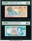 Cook Islands Government of the Cook Islands 10 Dollars ND (1987) Pick 4a PMG Choice Uncirculated 64; Bermuda Monetary Authority 2; 5 Dollars 1.10.1988...
