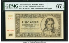 Czechoslovakia Narodni Banka Ceskoslovenska 1000 Korun 1945 Pick 74c PMG Superb Gem Unc 67 EPQ. 

HID09801242017

© 2020 Heritage Auctions | All Right...