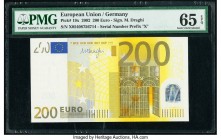 European Union Central Bank, Germany 200 Euro 2002 Pick 19x PMG Gem Uncirculated 65 EPQ. 

HID09801242017

© 2020 Heritage Auctions | All Rights Reser...