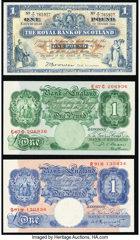 World (Great Britain, Scotland) Group Lot of 3 Examples About Uncirculated or Be...
